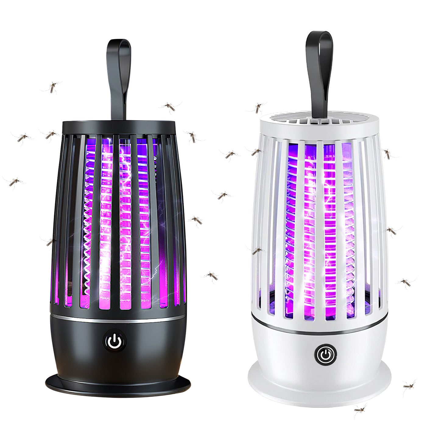 1Pc Rechargeable Mosquito Killer Lamp Bug Zapper With Night Light Strap Mosquito Catcher With Max 1615Square Feet Range UV Light For Indoor Outdoor